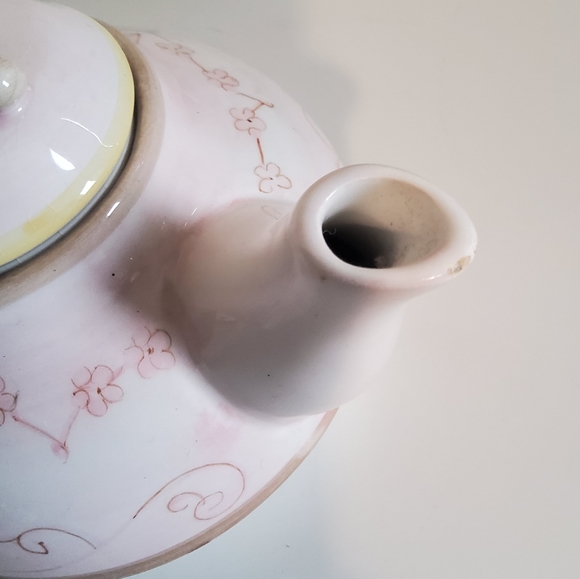 Tracy Porter Tea For One Teapot Cup Pot Mint Peach Rose Flower Design - Picture 8 of 8